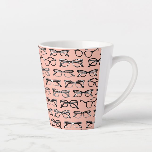 Tasse Latte Lunettes de vue rose pâle, Lunettes de vue, Vêteme (Droite)