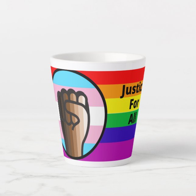 Tasse Latte Lutter contre l'injustice Faire de l'égalité (Devant)