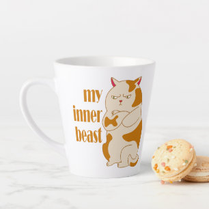 Tasse Latte Ma bête intérieure fainéante citation de motivatio