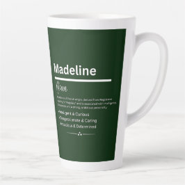 Tasse Latte Madeline Personalized Girl Name