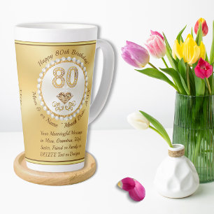 Tasse Latte Magnifique, 80ème Anniversaire de Mugs, pour Latte