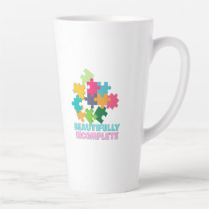 Tasse Latte Magnifique Pièce de Puzzle Colorée Incomplète
