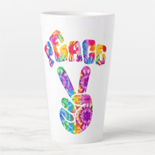 Tasse Latte Main super de paix rétro