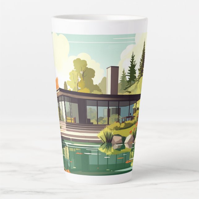 Tasse Latte Maison moderne du milieu du siècle #94 (Devant)