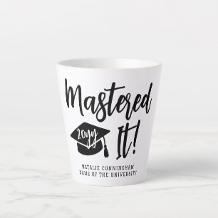 Tasse Latte Maîtrise personnalisée Diplôme La maîtrise