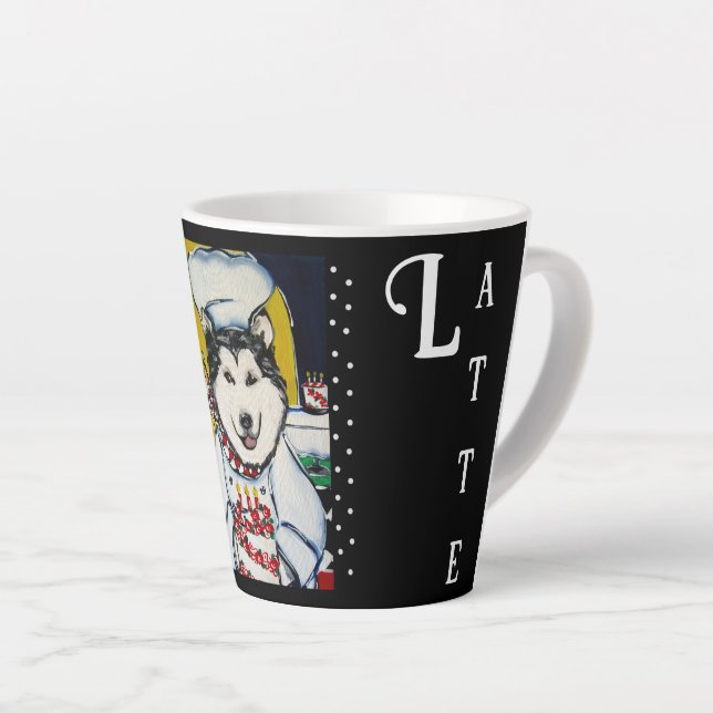 TASSE LATTE MALAMUTE D'ALASKA  (Angle droit)