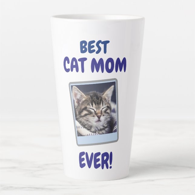 TASSE LATTE MAMAN CHAT PERSONNALISÉE FÊTE DES MÈRES JOURNÉE AN (Devant)