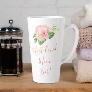 Tasse Latte Maman la plus aimée jamais jolie Rose
