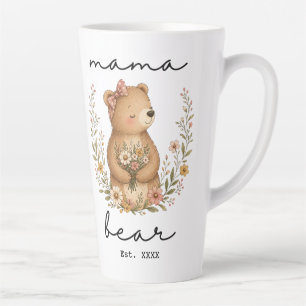 Tasse Latte Maman Ourse pour Maman Fête des Mères Anniversaire