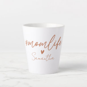 Tasse Latte Maman Vie - Design de charme rustique