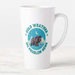 Tasse Latte Mammouth d'hiver humour en temps froid