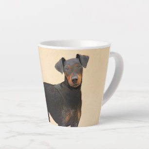 Tasse Latte Manchester Terrier Peinture Art animal original