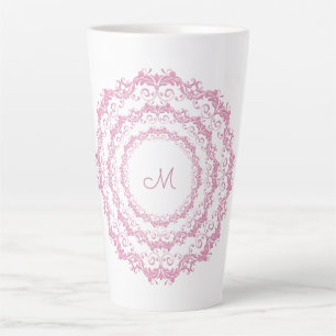 Tasse Latte Mandala, Monogramme.