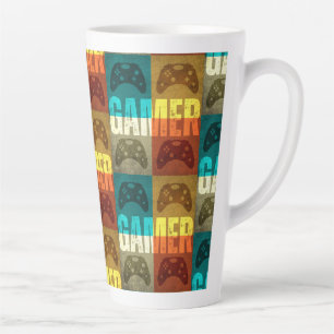 TASSE LATTE MANETTE DE JEU VIDEO GAMER VINTAGE