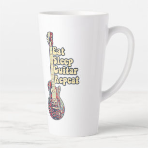Tasse Latte Mangez la répétition de guitare de sommeil. Guitar