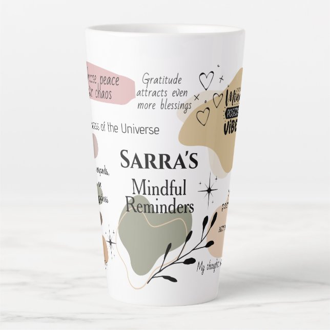Tasse Latte Manifestation de rappel (Devant)