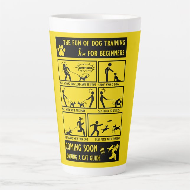 Tasse Latte Manuel d'instruction de chien amusant (Devant)