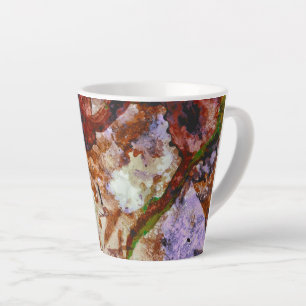 Tasse Latte Marbre de cristal de quartz de feu Abstrait