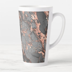 Tasse Latte Marbre rose gris or design moderne