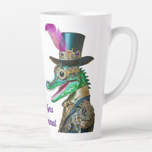 Tasse Latte Mardi Gras Steampunk Party Animal Alligator