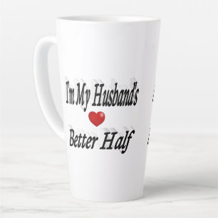 Tasse Latte Mari citation drôle texte noir
