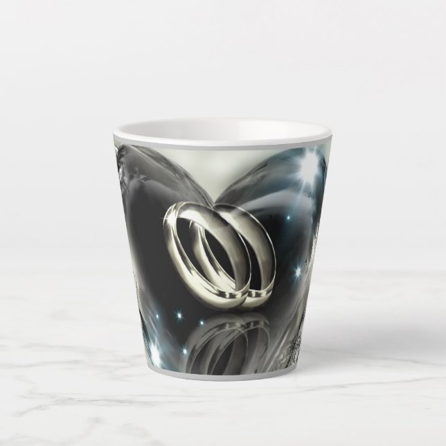 Tasse Latte Mariage que Dieu a Uni (Argent) (Devant)
