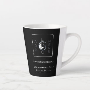 Tasse Latte Marketing commercial d'entreprise Noir Moderne Ajo