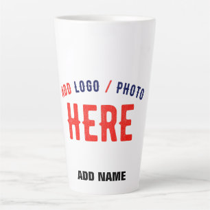 TASSE LATTE MARQUE BLANCHE MODERNE ET PERSONNALISABLE VÉRIFIÉE