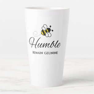TASSE LATTE MATIN BOURDONNANT BLANC NOIR 20OZ ABEILLE HUMBLE
