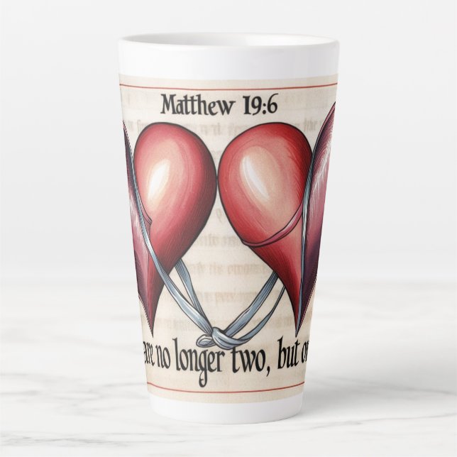 Tasse Latte Matthieu 19:6 (Devant)