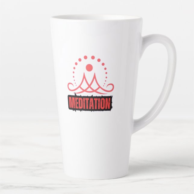 Tasse Latte Méditation de la conscience (Droite)
