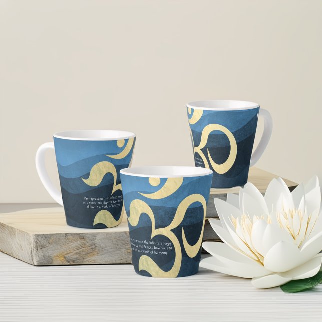 Tasse Latte Méditation Yoga Instructeur Vie Coach OM Citations (Créateur téléchargé)