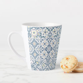 Tasse Latte Mediterranean Tiles, Moroccan, Majolica, Azulejo