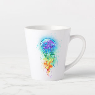 Tasse Latte Méduse arc-en-ciel