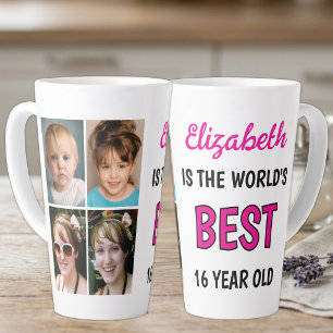 Tasse Latte Meilleur au monde adolescent de 16 ans 4 photo ros