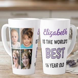 Tasse Latte Meilleur au monde adolescent de 16 ans 4 photo vio