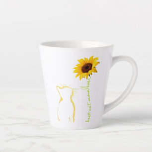 Tasse Latte Meilleur Chat Maman Ever Sunflower Chat Maman Noë