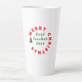 Tasse Latte Meilleur Enseignant Toujours Noël Merci Cadeau