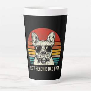 Tasse Latte Meilleur Français Papa Jamais Drôle Français Bulld