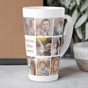 Tasse Latte Meilleur nom de mère au monde Instagram Photo Coll