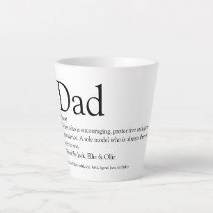 Tasse Latte Meilleur Papa, Daddy, Père Définition