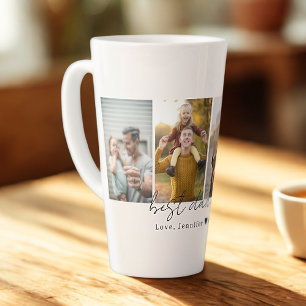 Tasse Latte Meilleur papa Ever 4 Photos Collage Personnalisé