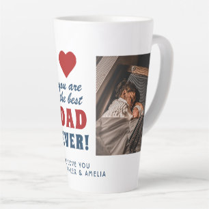 Tasse Latte Meilleur Papa Ever Red Heart 2 Photo 