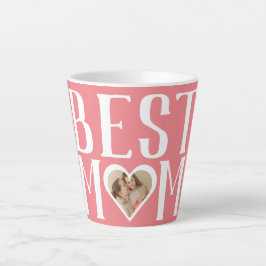 Tasse Latte Meilleure maman jamais | Cute 1 Photo Joyeuse Fête