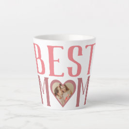 Tasse Latte Meilleure maman jamais | Cute 1 Photo Joyeuse Fête