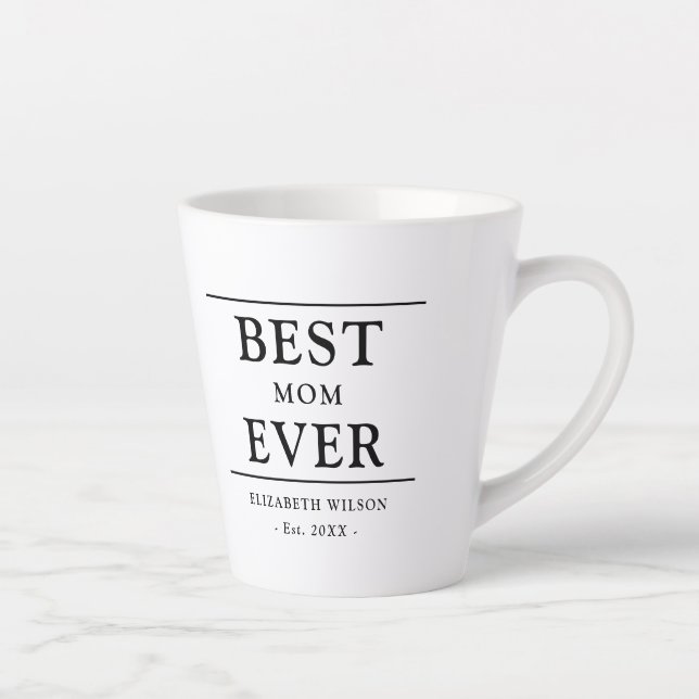 Tasse Latte Meilleure maman jamais mère mère cadeau (Droite)