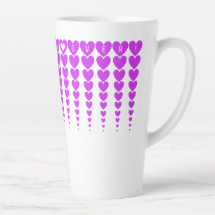 Tasse Latte Meilleure Maman Jamais, Neon Purple Coeurs Rose Ti