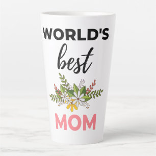 Tasse Latte Meilleure maman noire du monde