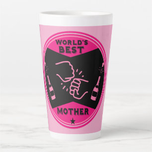 Tasse Latte Meilleure mère du monde rose original