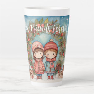 Tasse Latte Meilleurs amis pour Noël